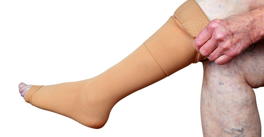 Amazon.com: Truform 20-30 mmHg Compression Stockings for Men and Women,  Thigh High Length, Dot-Top, Open Toe, Beige, Medium : Truform: Health &  Household